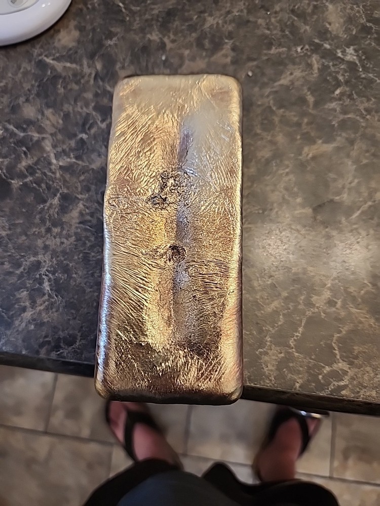 4.7 Lbs Hand Poured Brass Bar