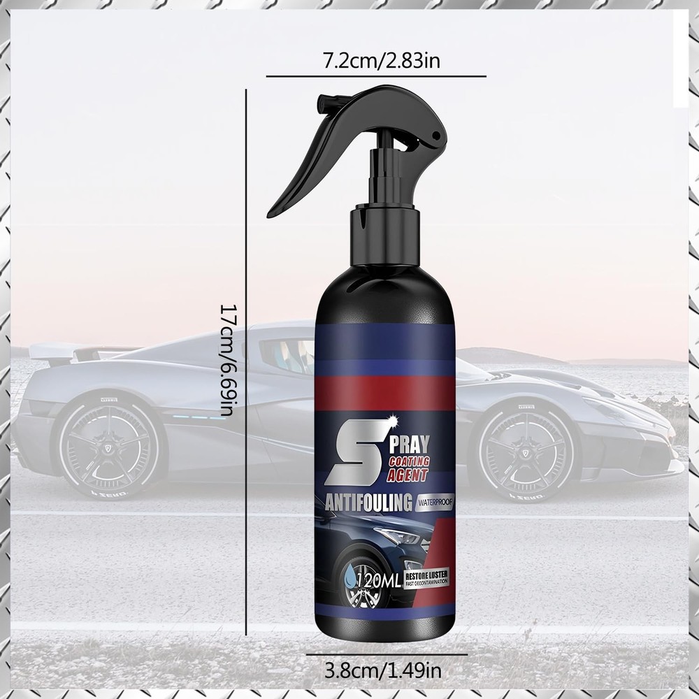 3 in 1 Ceramic Car Coating Spray,Multi-Functional Renewal Agent,High...