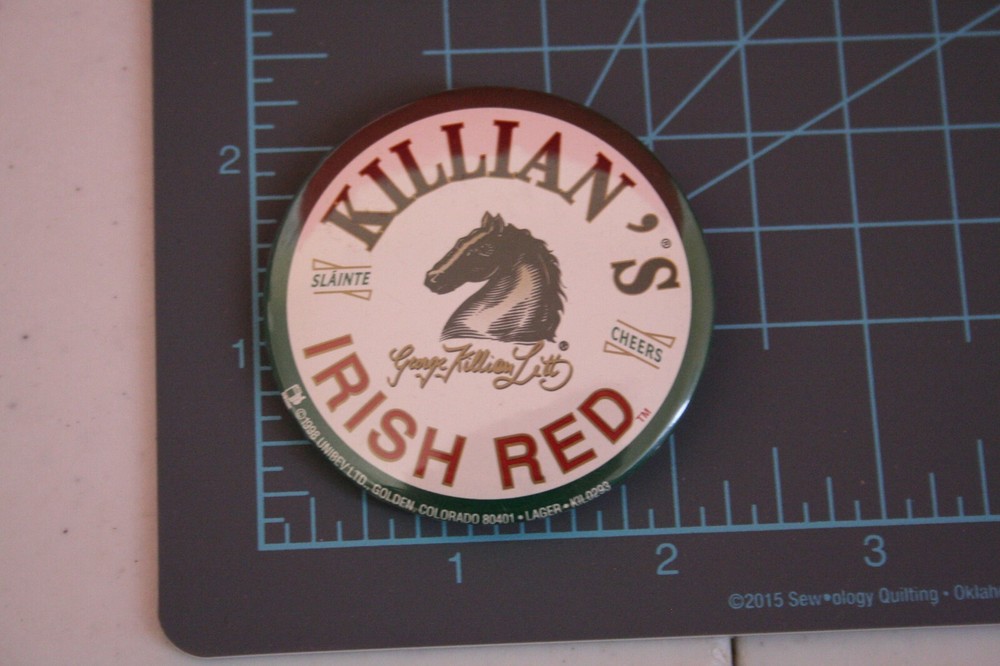Vintage KILLIAN'S IRISH RED BEER 2" Pinback Button 1998