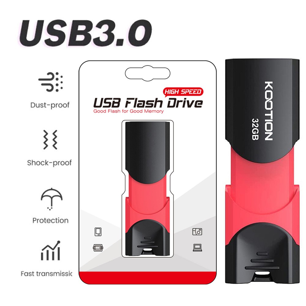 32GB 10 Pack Retractable USB 3.0 Flash Drive High Speed Memory Stick Storage