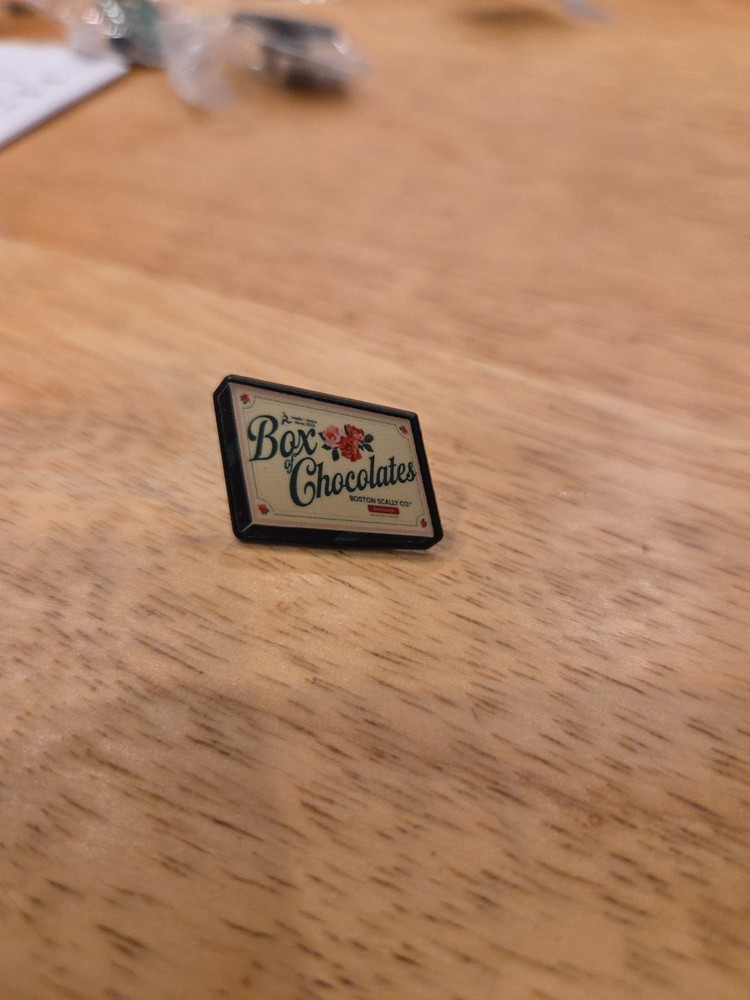 Boston Scally Pin.  Box Chocolates