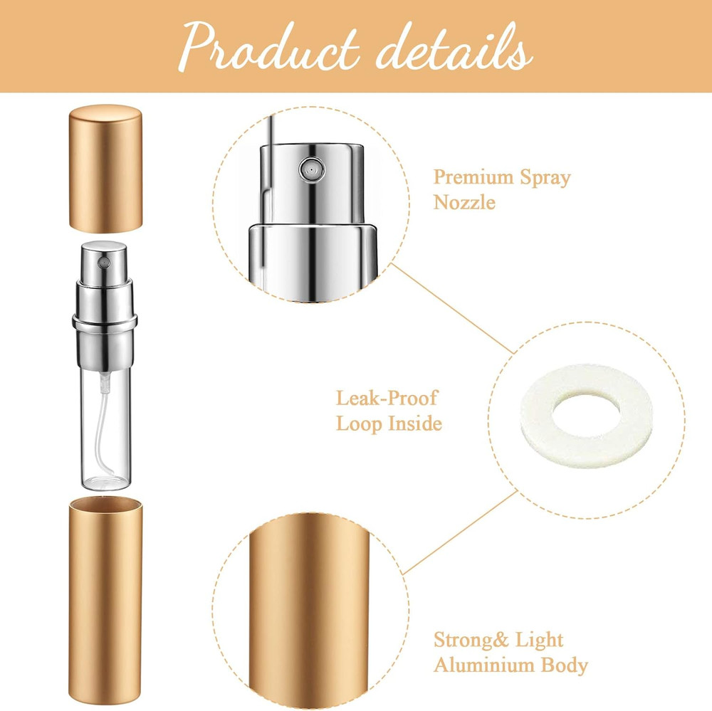 21 Pcs Atomizer Perfume Bottles 5 Ml Mini Atomizer Sprayer for Perfume Bulk Refi