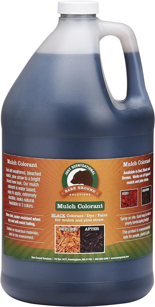 Just Scentsational Bare Ground Solutions MC-128BL Bark Mulch Colorant, 128 oz