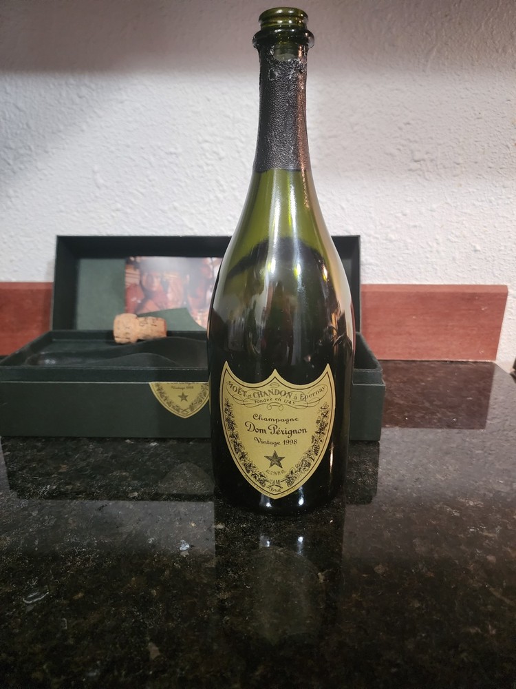 Vintage 1998 Dom Perignon Bottle and box Empty** Empty**