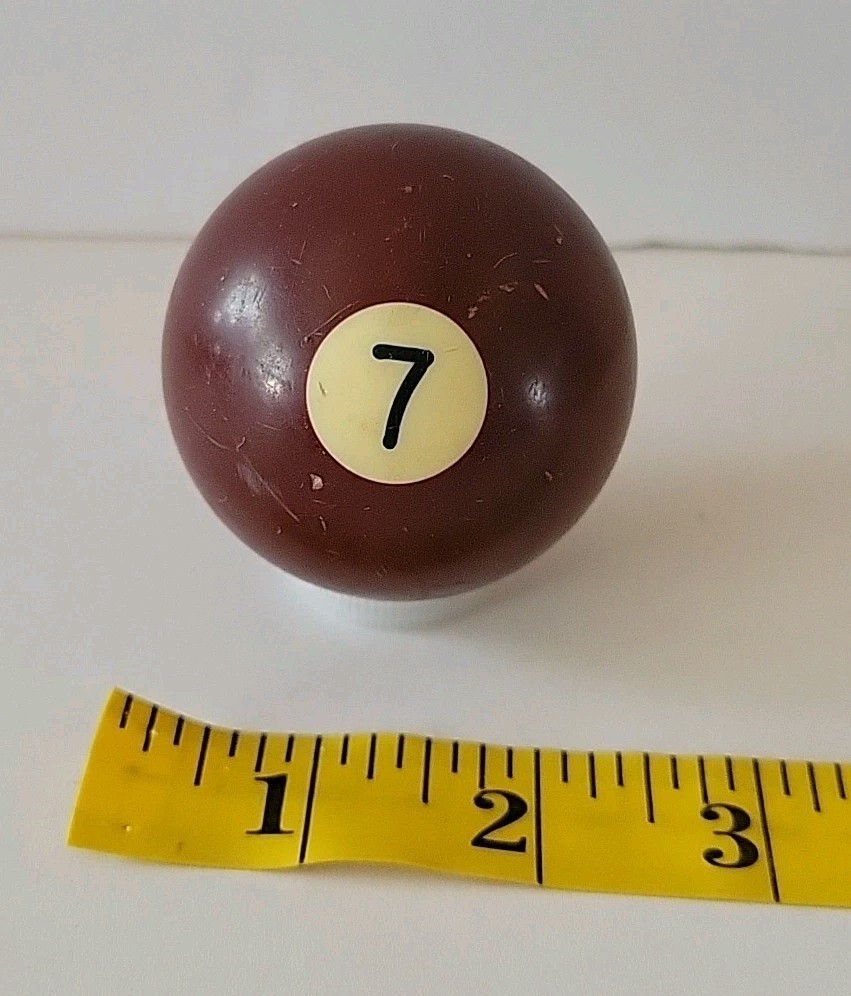 Vintage No. 7 Solid Red Pool Ball Billiard 2" Replacement (R)