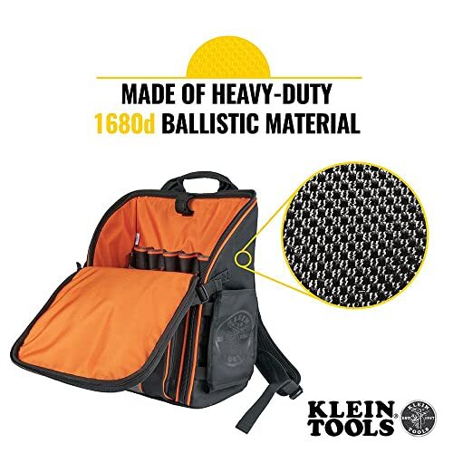 Klein Tools 55482 Tool Bag Backpack, Tradesman Pro Tool Organizer w/ 21 Pockets