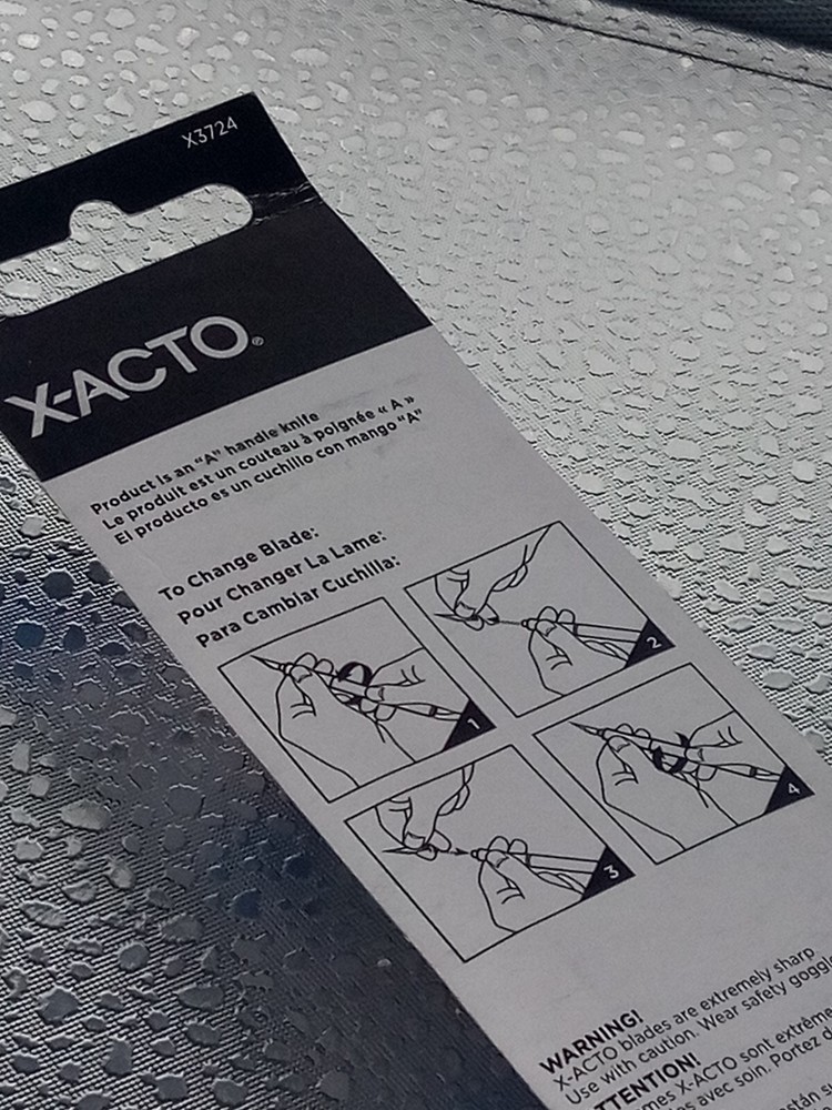 X-Acto X2000 x3724 Black A-Handle Anti-Roll Design