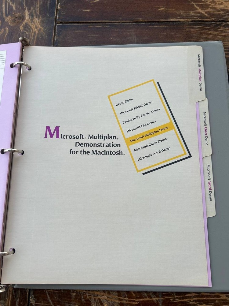 Vintage Microsoft Macintosh Demo Software Lot Excel Word Multiplan Floppy