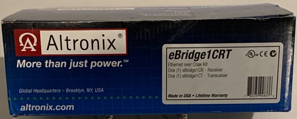Altronix eBridge1CRT Ethernet over Coax Kit