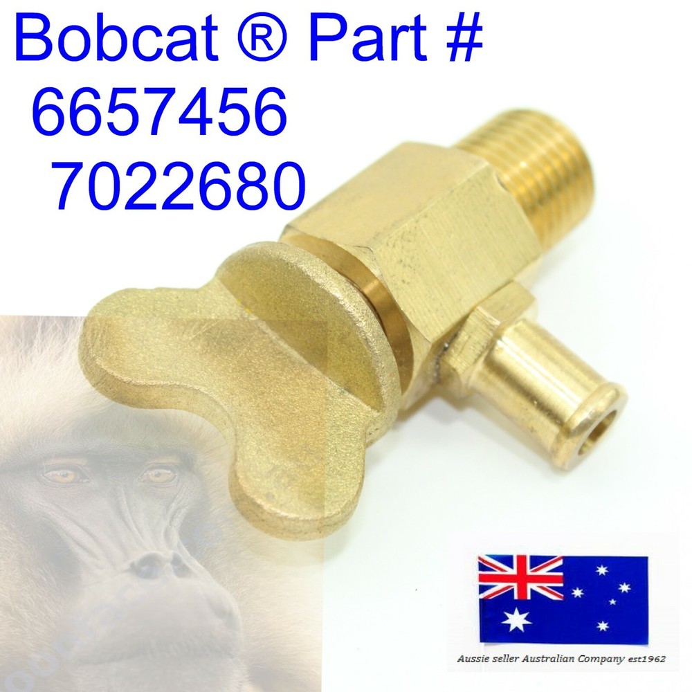 fits Bobcat Crankcase Drain Cock Bleeder Valve Tap 7022680 E08 E10 E14 E16 E17