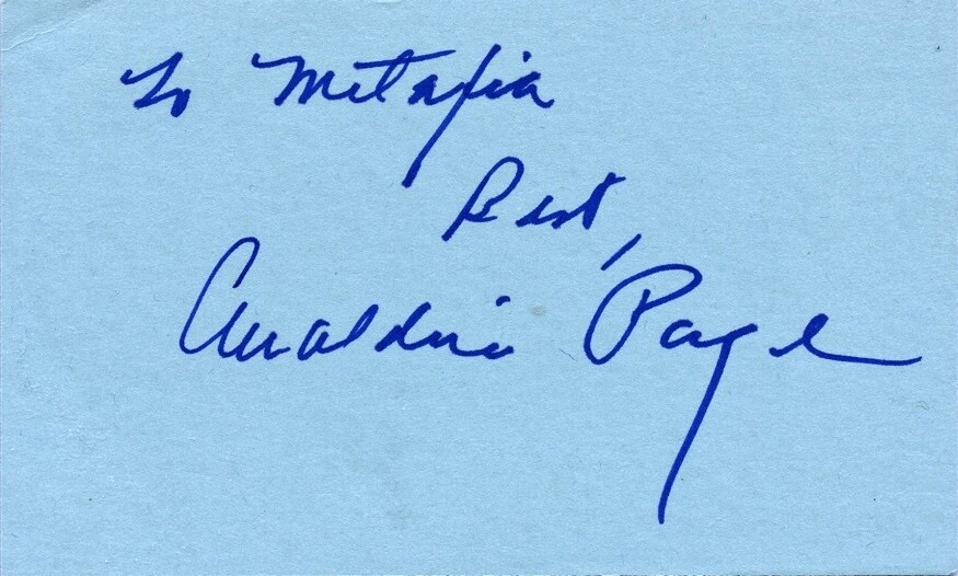 GERALDINE PAGE Autograph