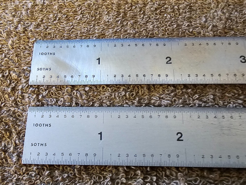 2 Pec 24" 16R Double Sided Drafting Spring Ruler Rule 32 64 100 50ths