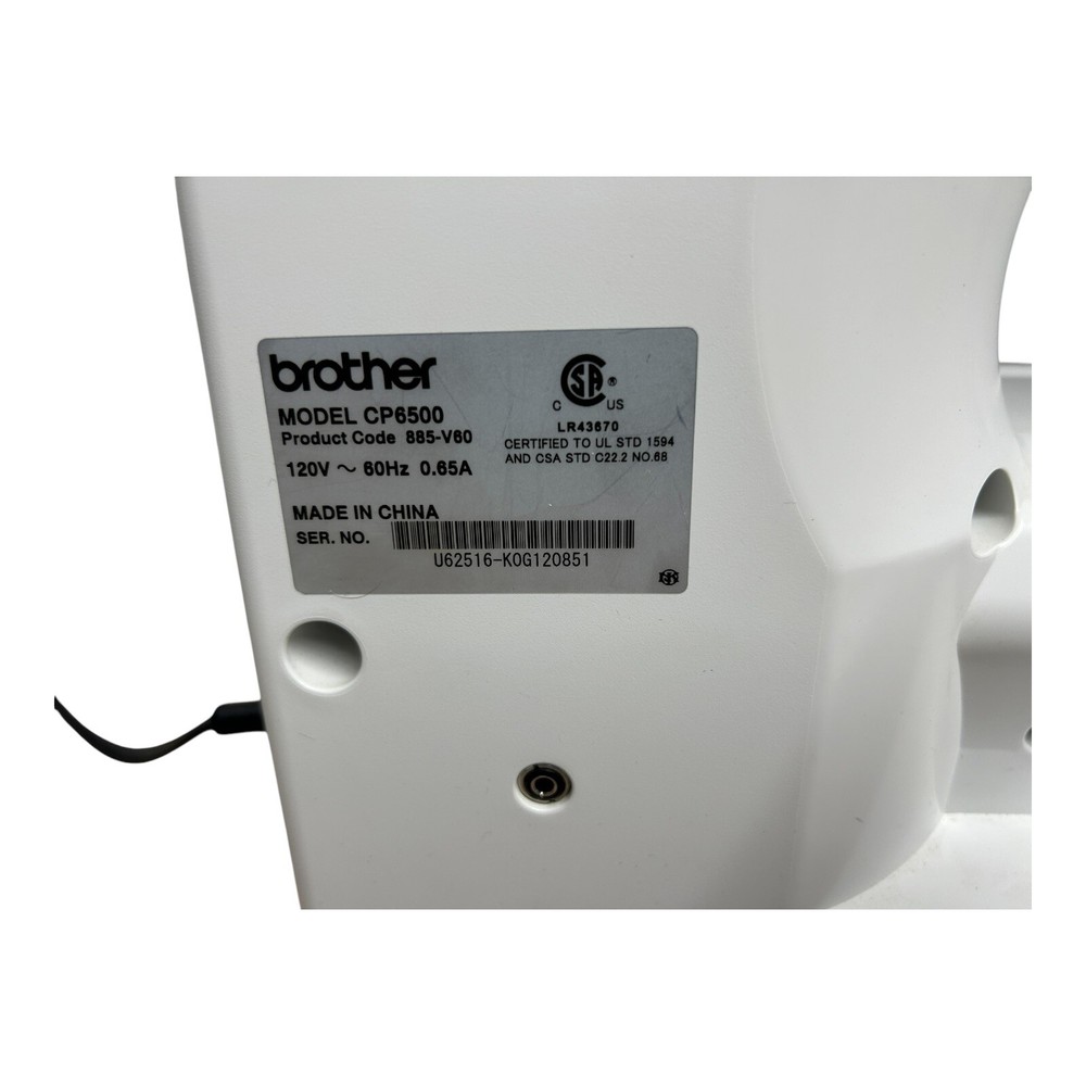 Brother Computerized Sewing Machine CP6500 With Pedal See Test VIDEO