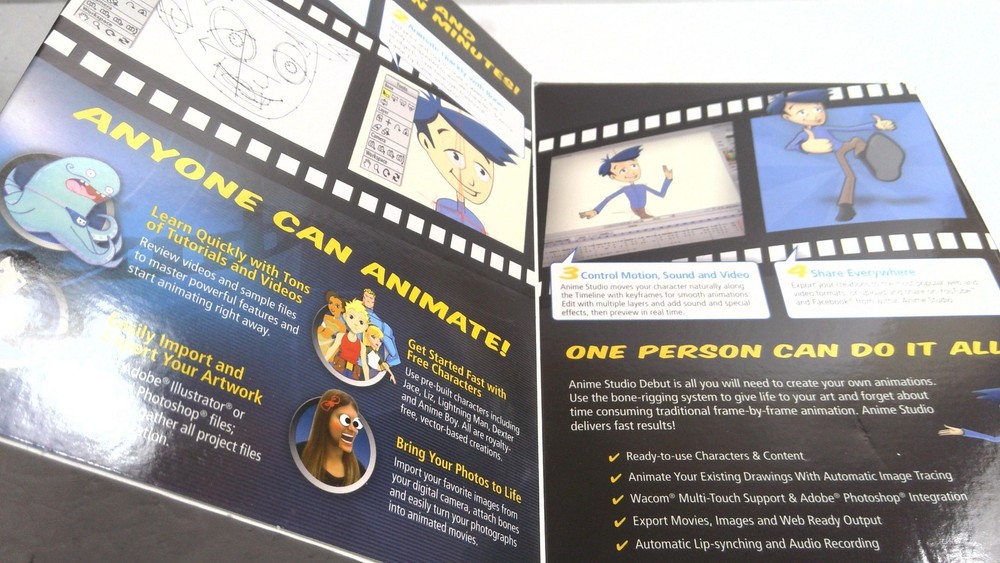 Smith Micro Anime Studio Debut 9 Animation Software Windows Mac Cartoon Maker