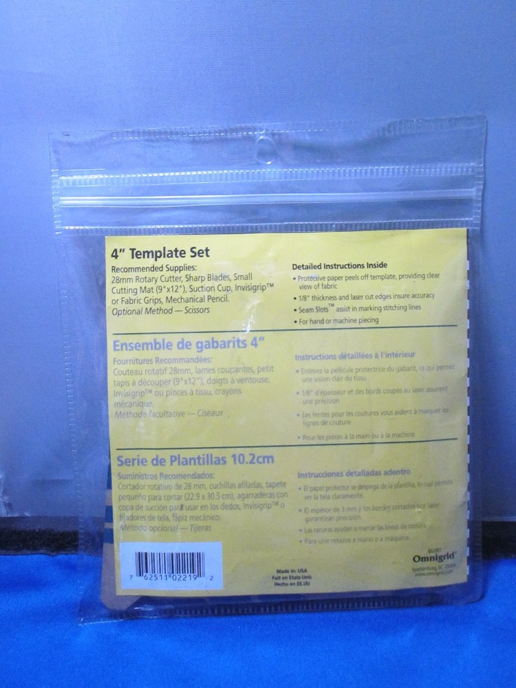Omnigrid Quilting Templates - 4" Set