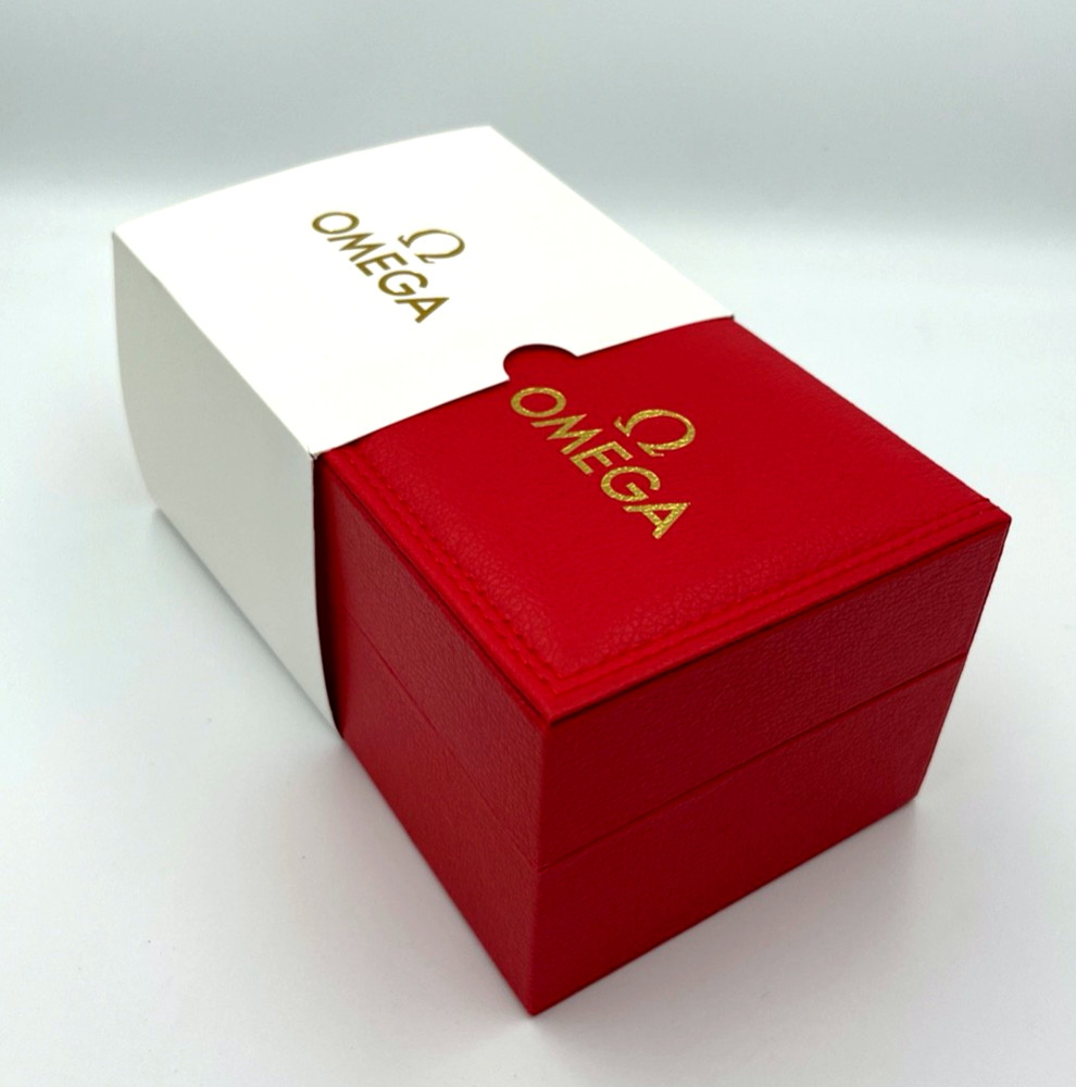 Omega Watch Box Red Leatherette Case