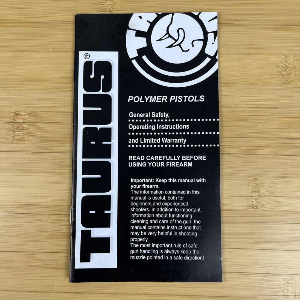 Taurus Polymer Pistol Owners Manual 2007