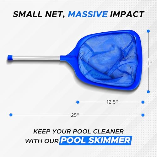 Skimmer Net with Pole | Efficient Pool Cleaning Solution Debris Removal |