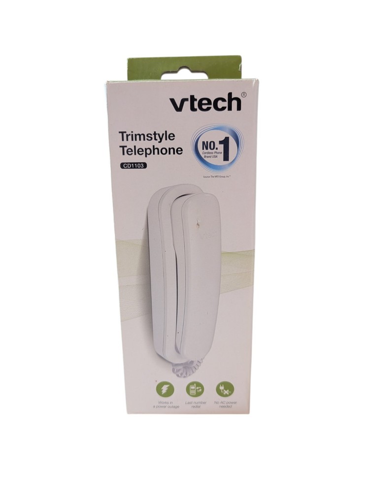 VTech CD1103 Trimstyle Corded Phone - White