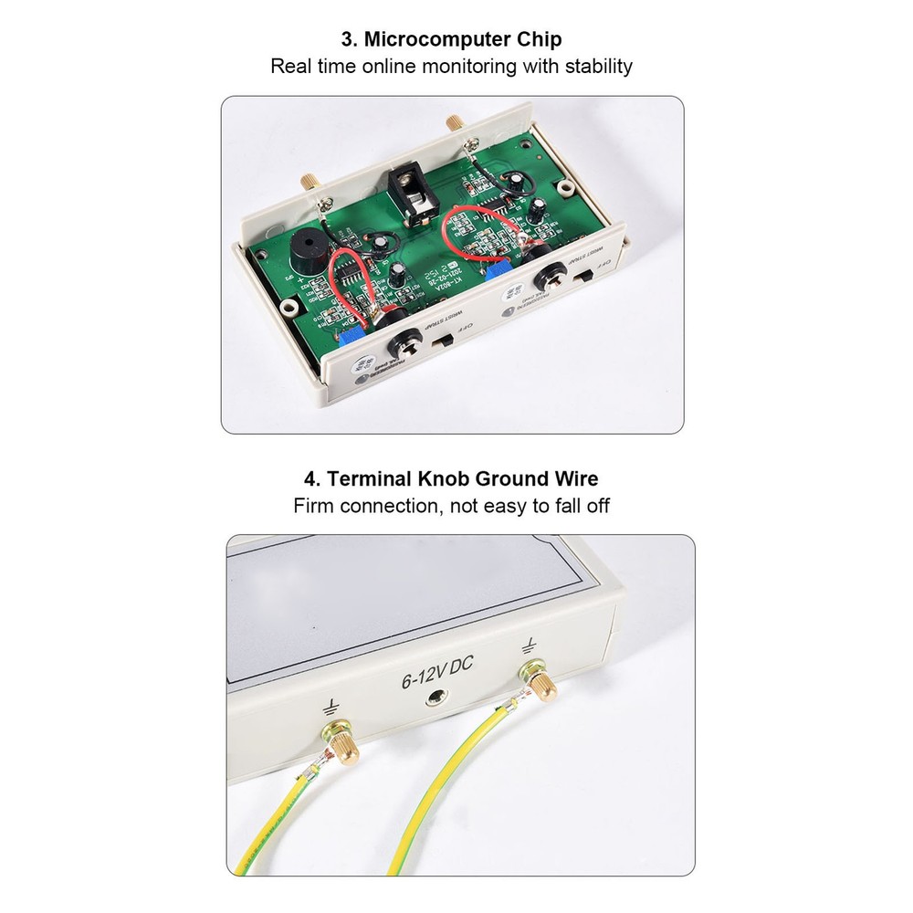 Double Station ESD Wrist Strap Tester Safe Operation For Operator Grounding For