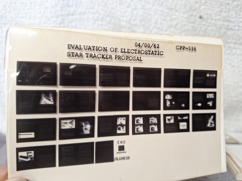 Vtg Military Microfiche Evaluation Of Electrostatic Star Tracker 1962 CPP-336