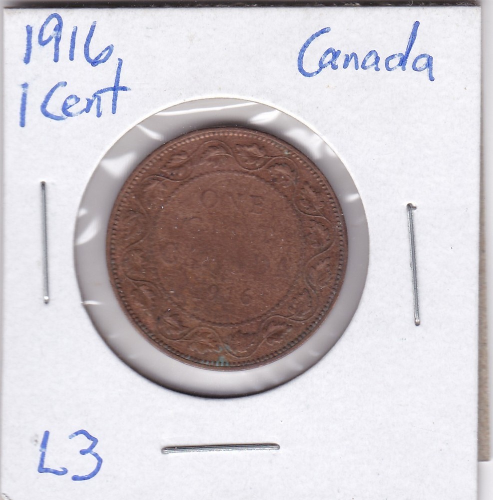 1916 Canadian Cent L3