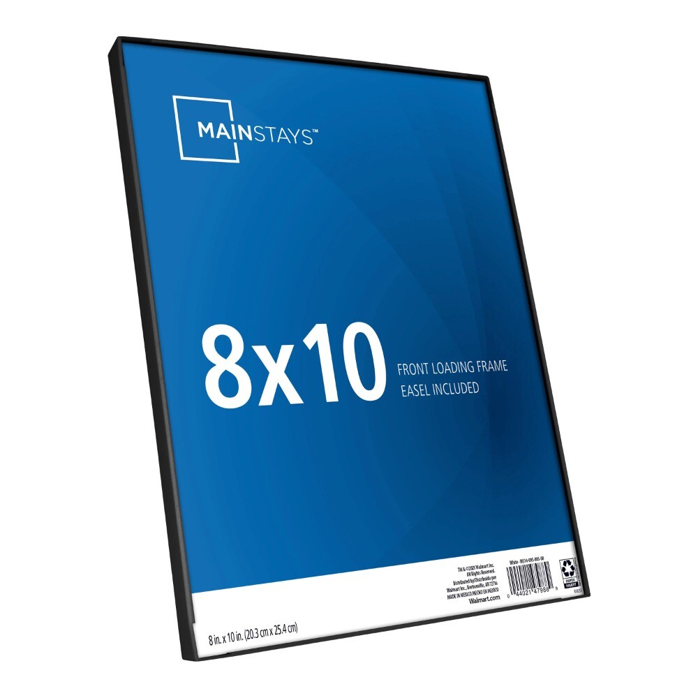 New Mainstays 8x10 Black Format Front Loading Picture Frame Set of 12