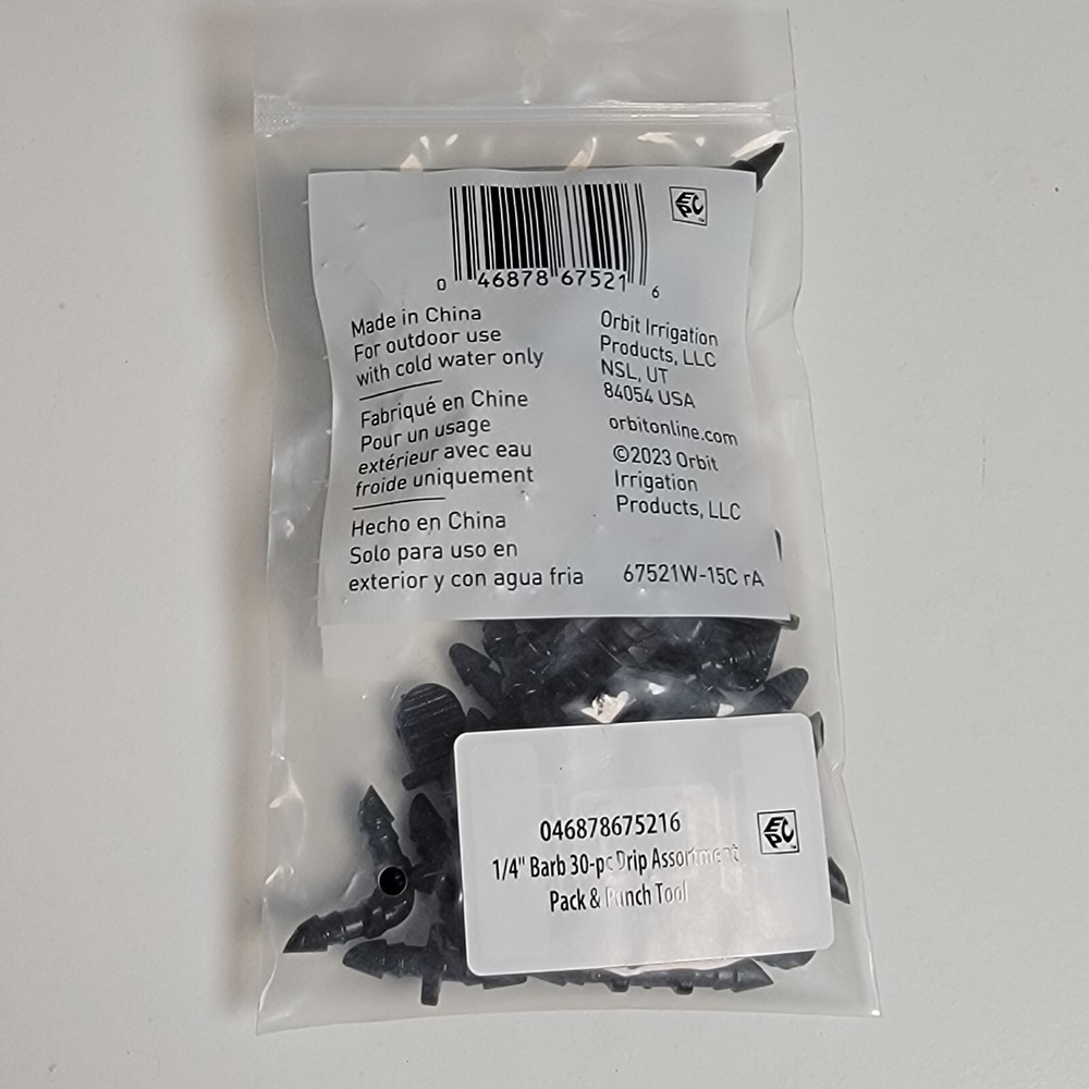 2 Packs: 1/4” Barbed Assortment Pack With Punch Tool. 30pc