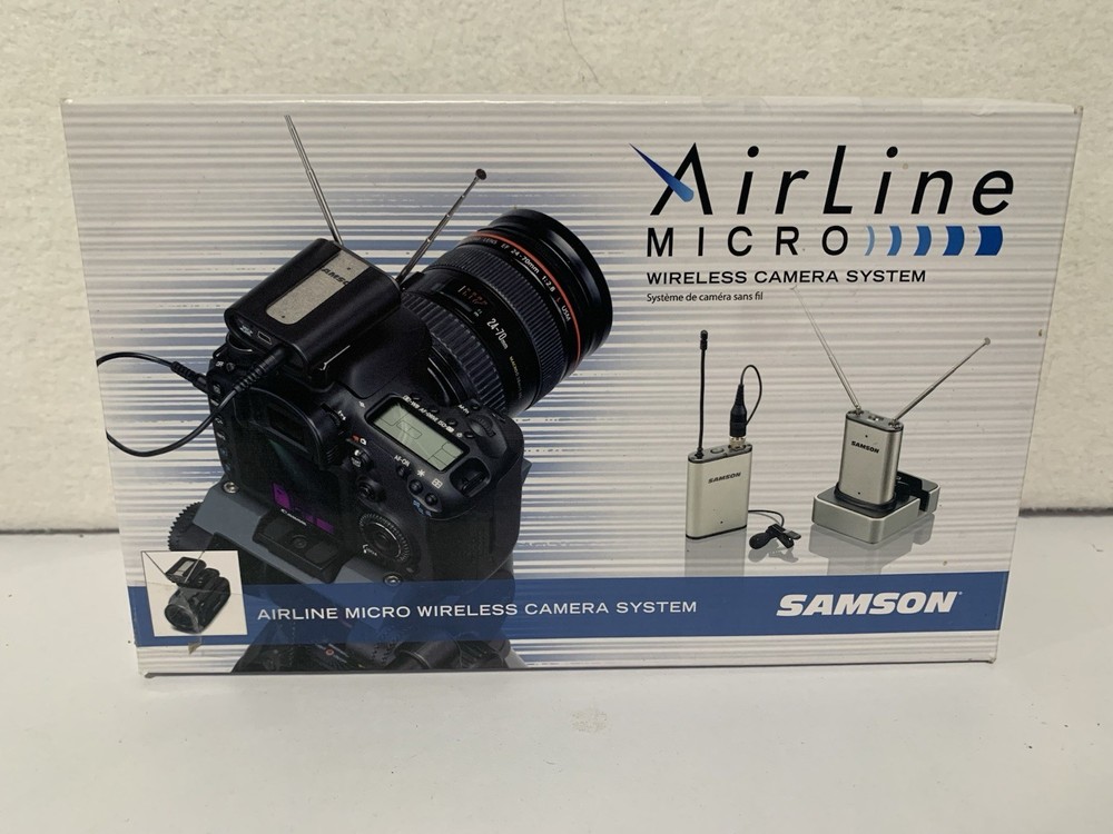 Samson AirLine Micro Wireless Camera Microphone System AL2 AR2 UHF Videograph V2