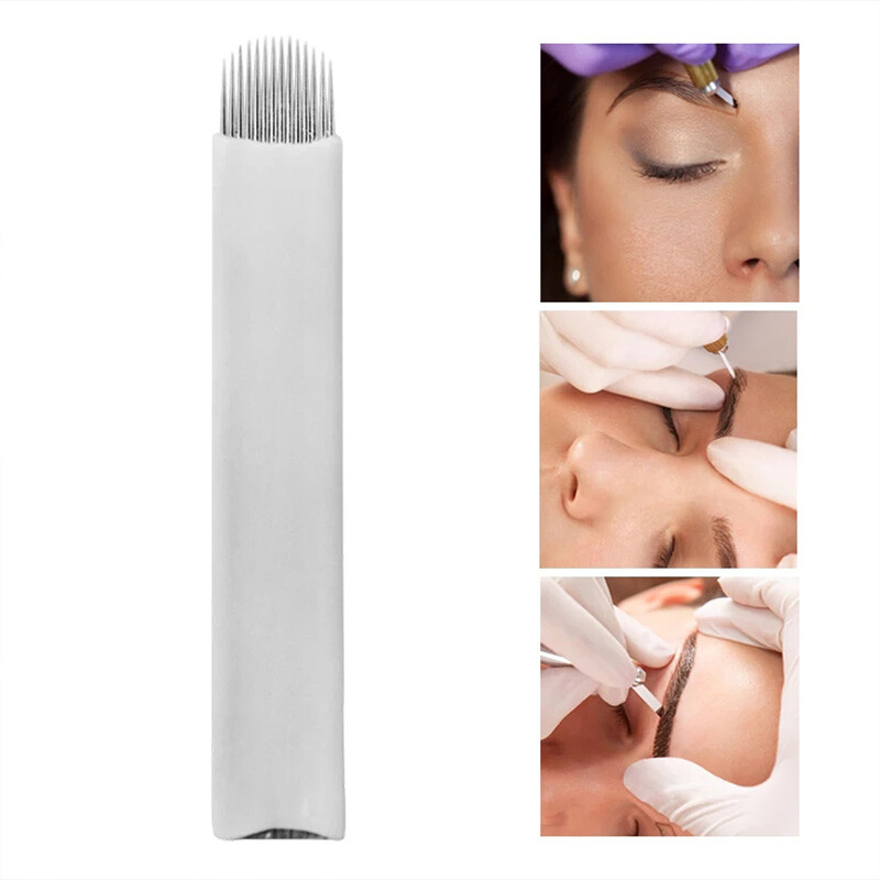 12U Pin Permanent Makeup Eyebrow Tattoo Microblading Needle 3D Eyebrow