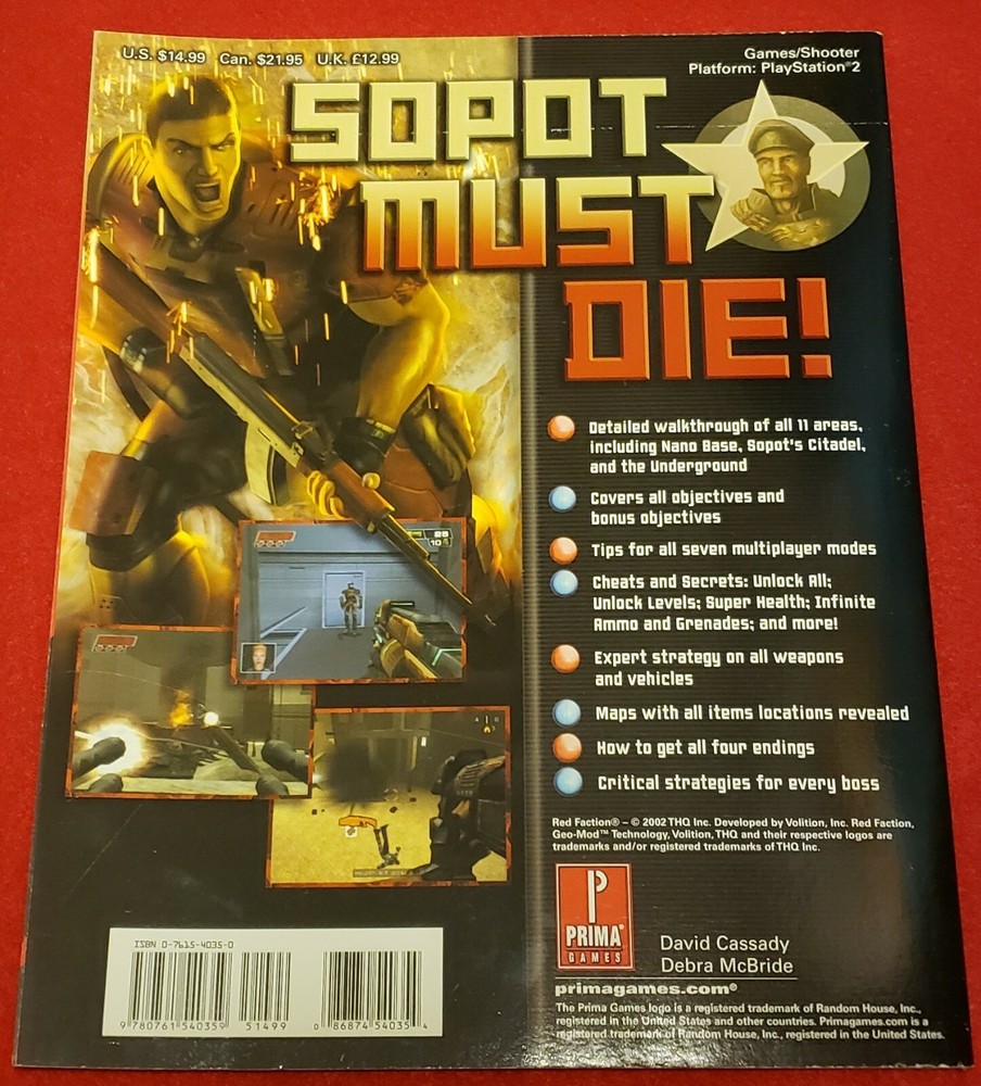 Red Faction II Strategy Guide PS2