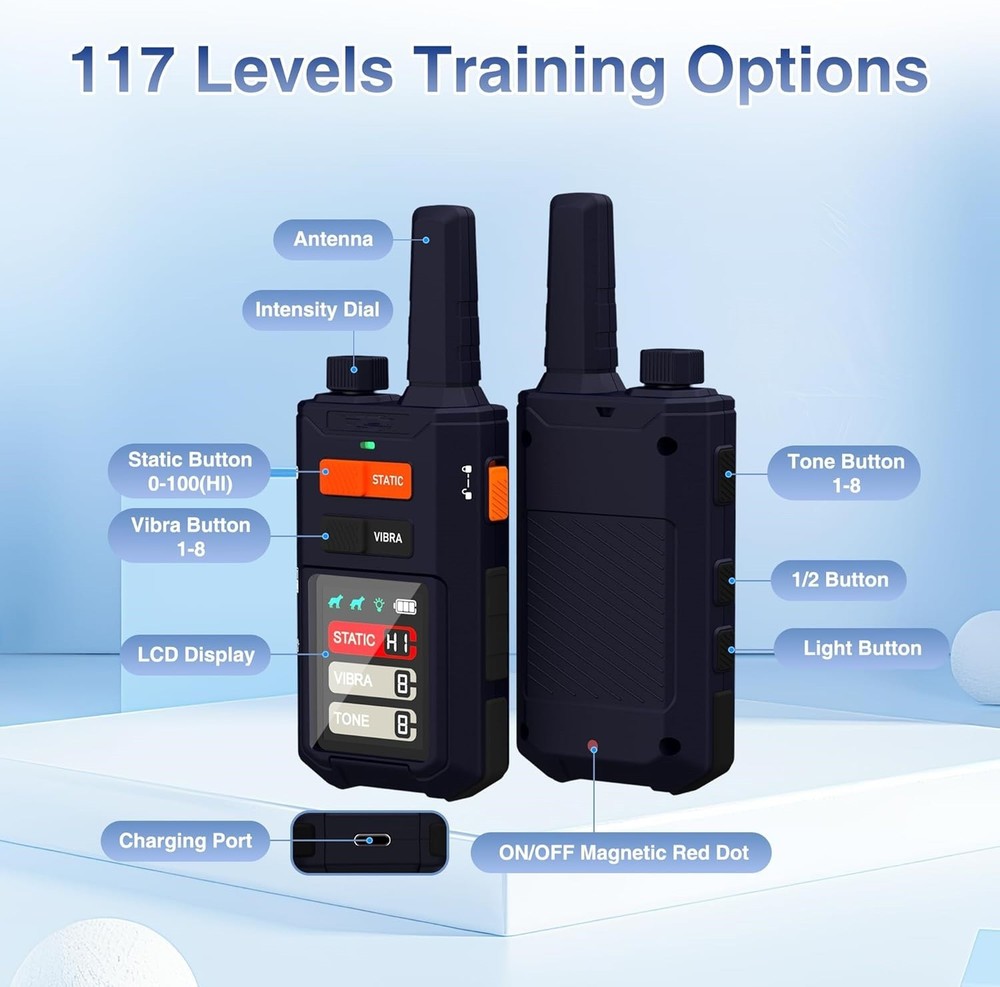 Dog Training Collar with Remote, 4200FT E-Collar with LED Light, 3 Training Mode