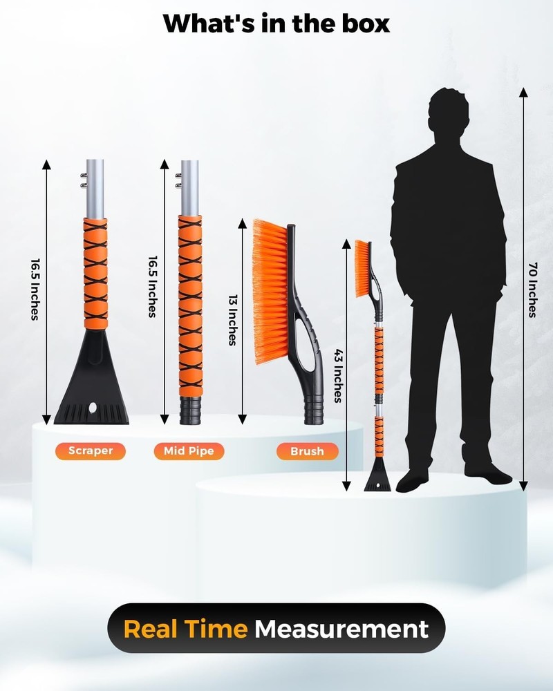 Telescopic Ice Scraper for Car Windshield