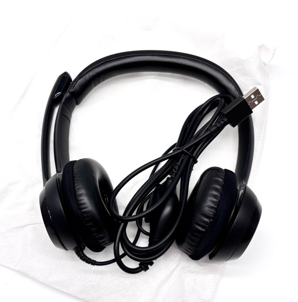Logitech H390 Wired On Ear USB Headset With Built In Microphone - Black