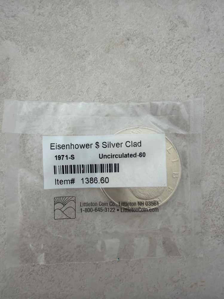 1971-S uncirculated Eisenhower $1 dollar coin.