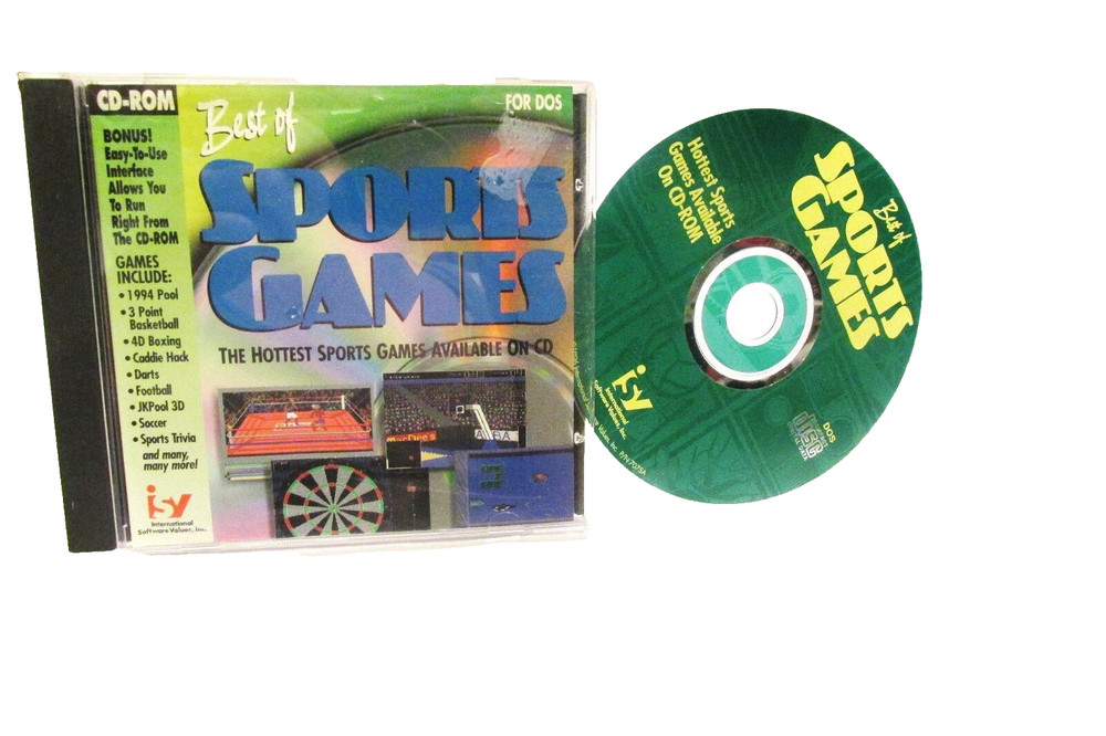 Sports Games Software  For PC DOS CD-Rom 1996