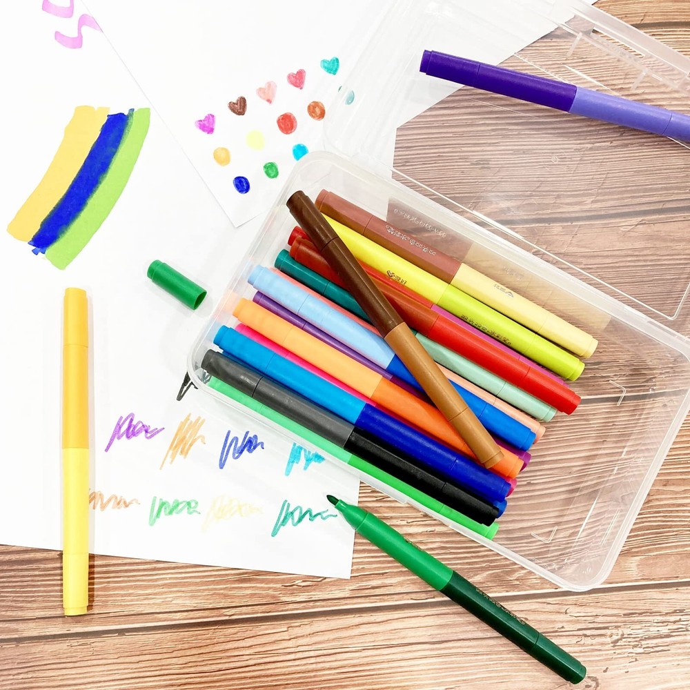 Large Capacity Clear Pencil Case, Plastic Pencil Boxes Stackable Design, Supp...