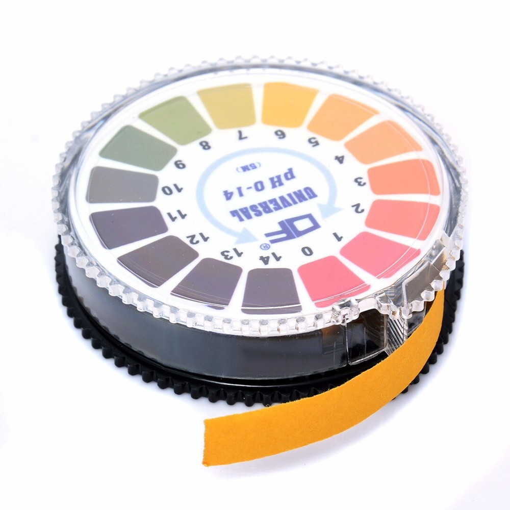 5M pH Test Paper Roll: Alkaline Acid Indicator Meter, 0-14 pH Range