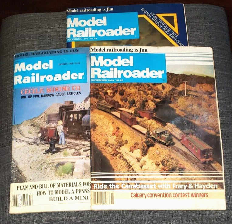 3 MODEL RAILROADER Magazines Oct, Nov, Dec 1979 Command Control System