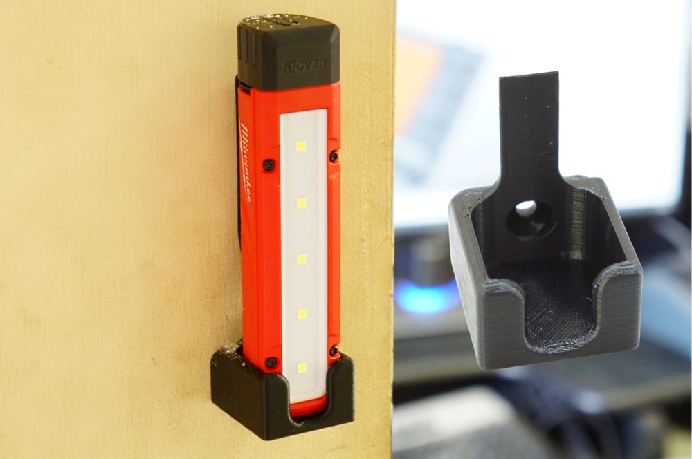 Wall Mount Storage Holder for Milwaukee 2108 300 Lumen LED Flash Light