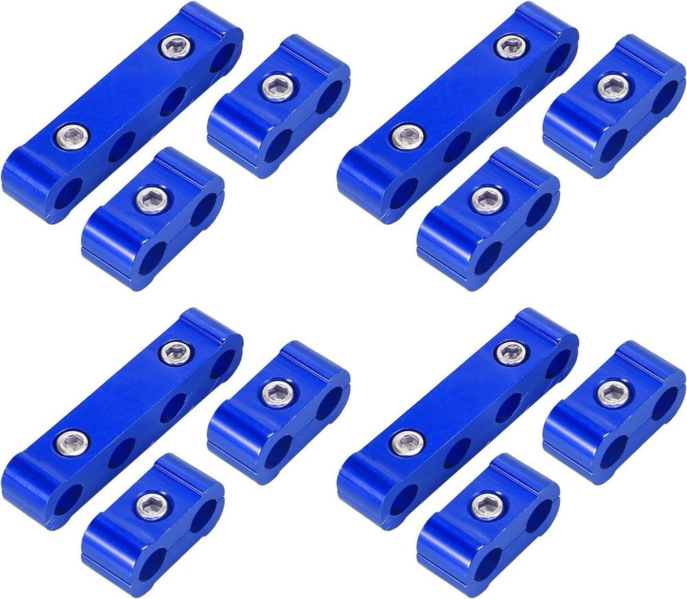 Universal Spark Plug Ignition Wire Separator Divider 8mm 9mm 10mm Car Blue 12Pcs