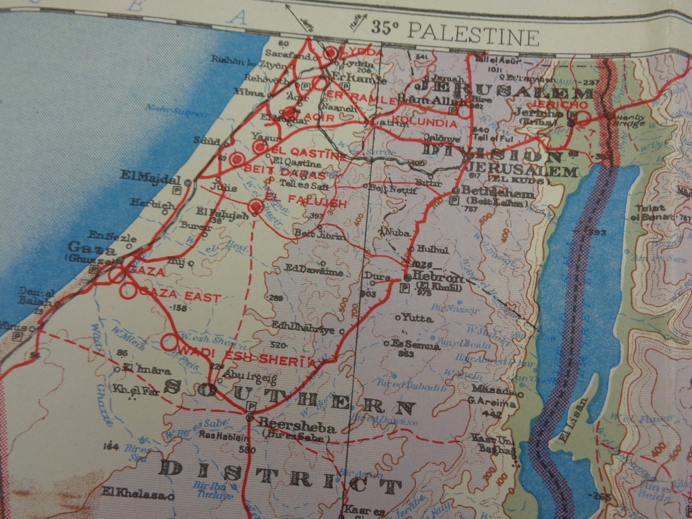 WW2 "RESTRICTED" British map of "CAIRO" (WING COMMANDER, DFC & BAR)