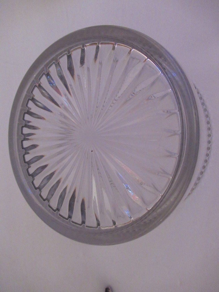 Antique Walker & Hall Silver Glass Compote Dish Bowl
