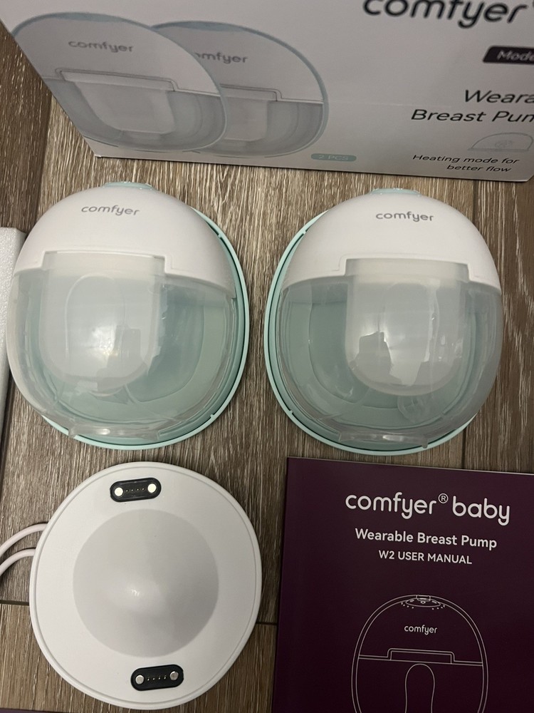 Comfyer Hands-Free Heated Breast Pump 2 Pack App Control *read description*
