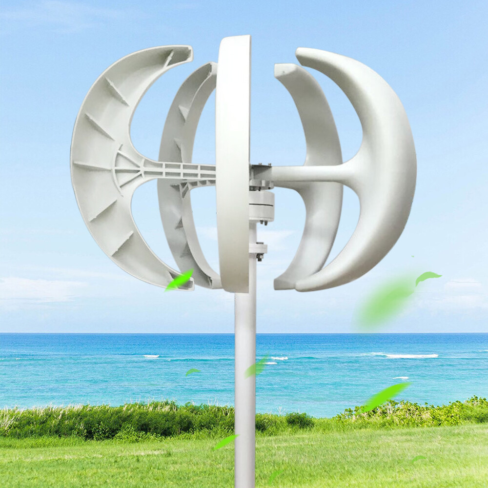 Lantern Wind Turbine Generators 5-Blade Vertical Axis Power Generator W/ Control