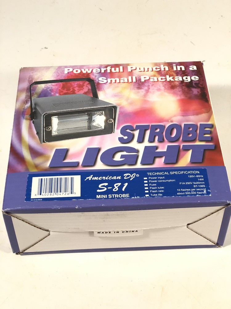 American DJ Model S-81 Mini Strobe Light New