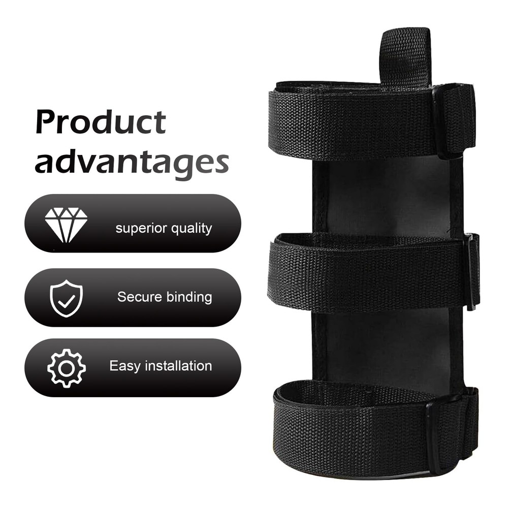 Roll Bar Fire Extinguisher Mount, Adjustable Car Trunk Fire Extinguisher Secu...