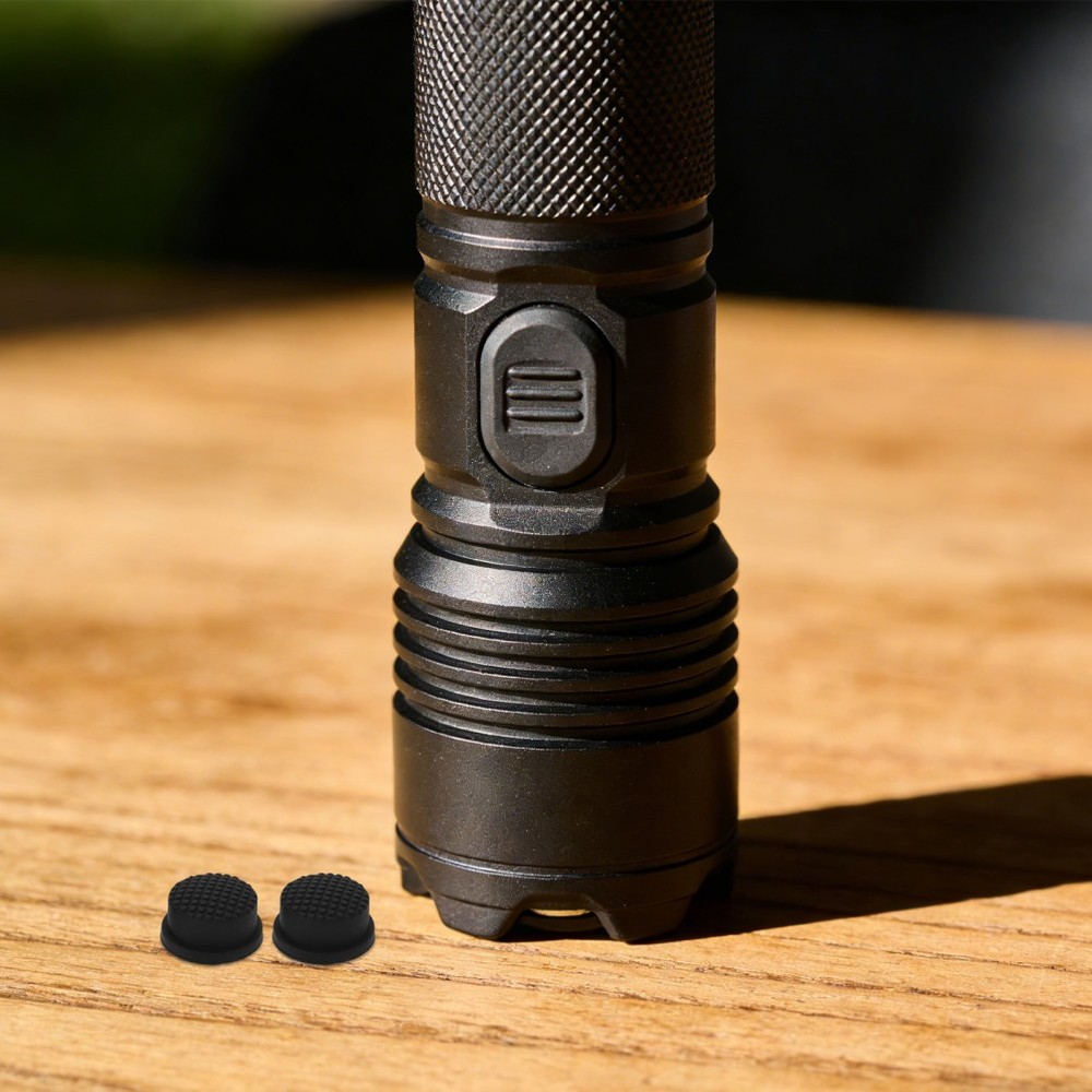 2 PCS Waterproof Rechargeable Flashlight Electric Switch Cap Cover Boot Torch
