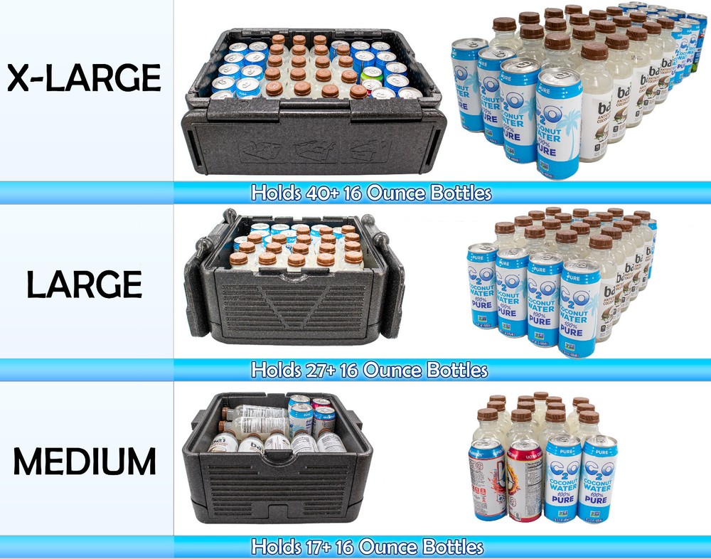 Cooling Chilling Collapsible Cooler Chest Box Insulate Foldable Portable Medium