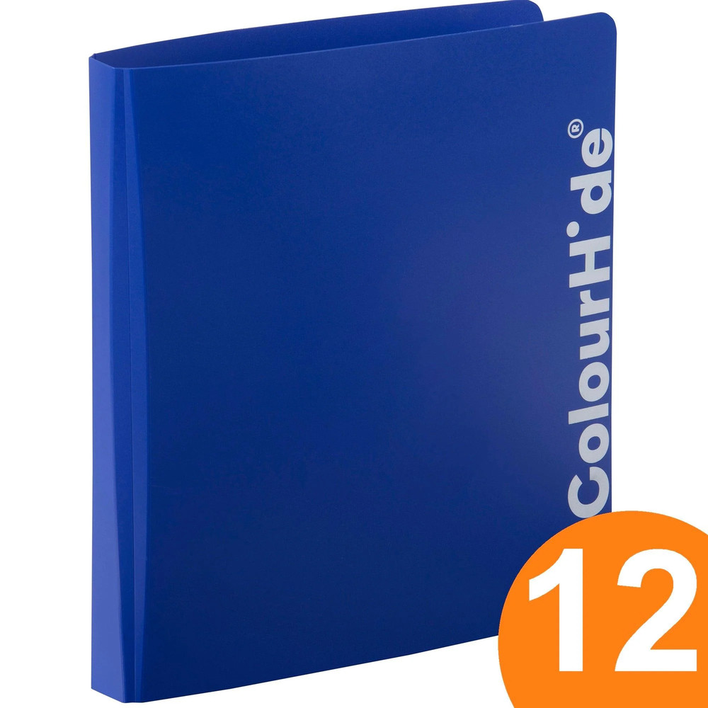 NEW 12x Colourhide Ring Binder PP 2D 25mm A4 Blue Box Folder Filing BULK